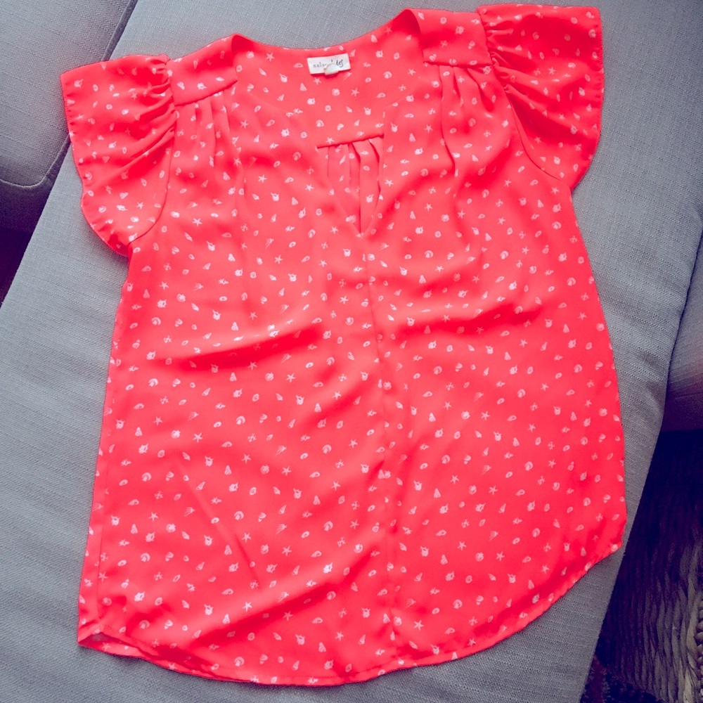 Maison Jules Blouse, Bright Fluorescent Pink, XS
